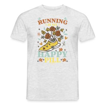 Running Jogging Sport Race Training Gift - Men's T-Shirt - heather grey - Front - AI Model Male 178 dark (178cm)