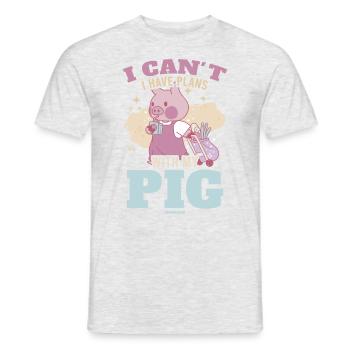 Cochon - T-shirt homme - gris chiné - Devant - AI Model Male 178 dark (178cm)