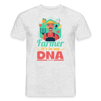 Agriculteur C’est dans mon ADN - T-shirt homme - gris chiné - Devant - AI Model Male 178 dark (178cm)
