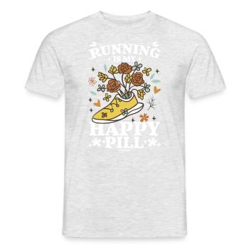 Running Jogging Sport Race Training Gift - Men's T-Shirt - heather grey - Front - AI Model Male 178 dark (178cm)
