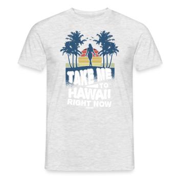 Hawaï - T-shirt homme - gris chiné - Devant - AI Model Male 178 dark (178cm)