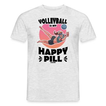 Volleyball Beachvolleyball Geschenk Strand - Männer T-Shirt - Grau meliert - Vorne - AI Model Male 178 dark (178cm)