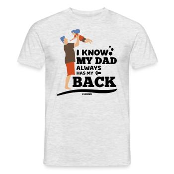 Papa Fille Enfant Fête des Pères Fille Cadeau - T-shirt homme - gris chiné - Devant - AI Model Male 178 dark (178cm)