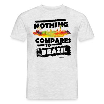 Brasilien - Männer T-Shirt - Grau meliert - Vorne - AI Model Male 178 dark (178cm)
