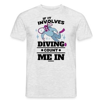 Dive - Men's T-Shirt - heather grey - Front - AI Model Male 178 dark (178cm)