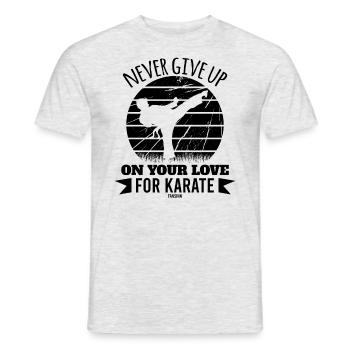 Karaté Love Entraînement aux arts martiaux - T-shirt homme - gris chiné - Devant - AI Model Male 178 dark (178cm)