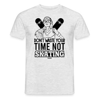 femme cool skateboard girl - T-shirt homme - gris chiné - Devant - AI Model Male 178 dark (178cm)