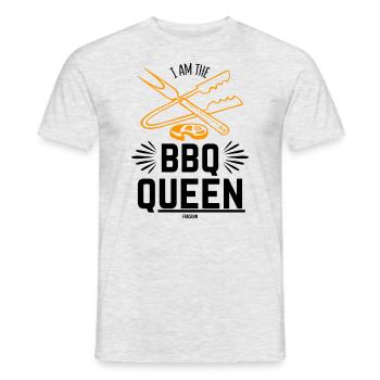 Mama grillen kochen Königin Geschenk - Männer T-Shirt - Grau meliert - Vorne - AI Model Male 178 dark (178cm)