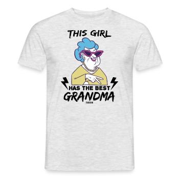 beste Oma - Männer T-Shirt - Grau meliert - Vorne - AI Model Male 178 dark (178cm)