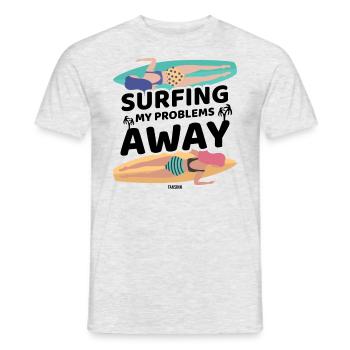 Mère Planche de surf Petite amie Sœur - T-shirt homme - gris chiné - Devant - AI Model Male 178 dark (178cm)