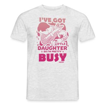 Papa Fille Enfant Fête des Pères Fille Cadeau - T-shirt homme - gris chiné - Devant - AI Model Male 178 dark (178cm)