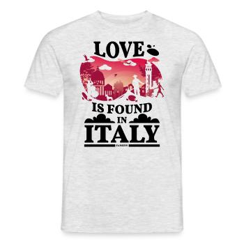 Italy Italian Flag Italia Gift - Men's T-Shirt - heather grey - Front - AI Model Male 178 dark (178cm)