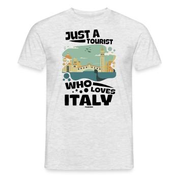 Italie - T-shirt homme - gris chiné - Devant - AI Model Male 178 dark (178cm)