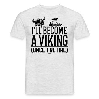 Vikings retired - Men's T-Shirt - heather grey - Front - AI Model Male 178 dark (178cm)