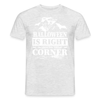 Bald ist Halloween - Männer T-Shirt - Grau meliert - Vorne - AI Model Male 178 dark (178cm)