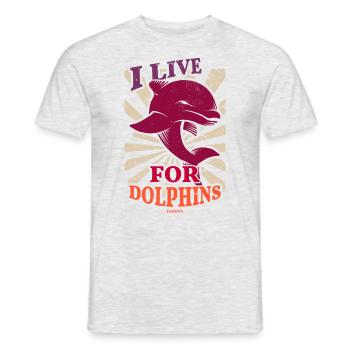 Delfin - Männer T-Shirt - Grau meliert - Vorne - AI Model Male 178 dark (178cm)