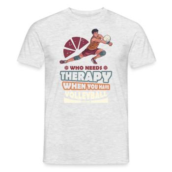 Volleyball Beachvolleyball Geschenk Strand - Männer T-Shirt - Grau meliert - Vorne - AI Model Male 178 dark (178cm)