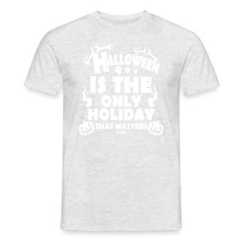 Costume d’Halloween - T-shirt homme - gris chiné - Devant - AI Model Male 178 dark (178cm)