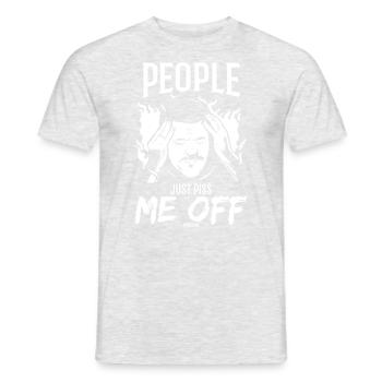 People Just Piss Me Off - Men's T-Shirt - heather grey - Front - AI Model Male 178 dark (178cm)