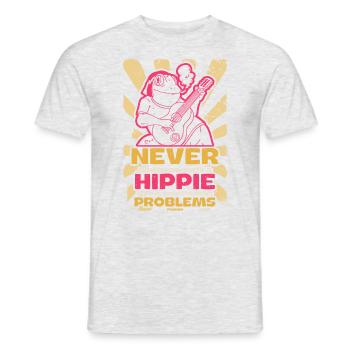 Frieden löst alle Probleme Hippie - Männer T-Shirt - Grau meliert - Vorne - AI Model Male 178 dark (178cm)