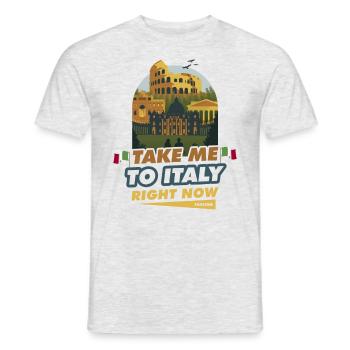 Italie - T-shirt homme - gris chiné - Devant - AI Model Male 178 dark (178cm)