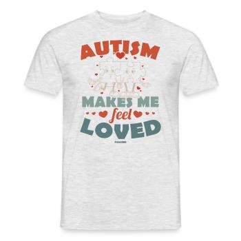 Autisme - Je me sens aimé - T-shirt homme - gris chiné - Devant - AI Model Male 178 dark (178cm)