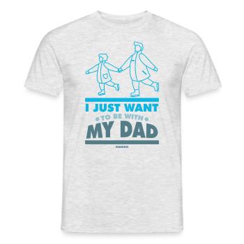 Papa Fille Enfant Fête des Pères Fille Cadeau - T-shirt homme - gris chiné - Devant - AI Model Male 178 dark (178cm)