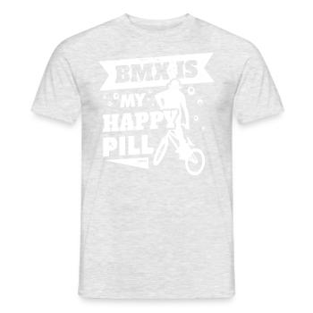 Le BMX - T-shirt homme - gris chiné - Devant - AI Model Male 178 dark (178cm)