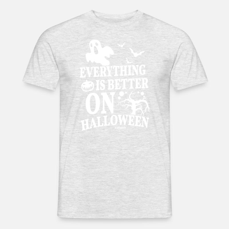 Halloween - Männer T-Shirt - Grau meliert
