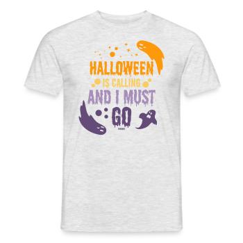 Halloween m’appelle et je dois y aller - T-shirt homme - gris chiné - Devant - AI Model Male 178 dark (178cm)