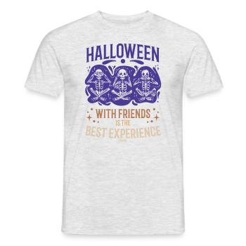 Halloween mit Freunden ist die beste Erfahrung - Männer T-Shirt - Grau meliert - Vorne - AI Model Male 178 dark (178cm)
