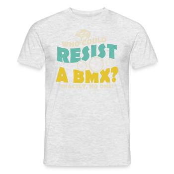 qui peut résister à un BMX - T-shirt homme - gris chiné - Devant - AI Model Male 178 dark (178cm)