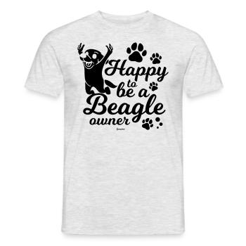Beagle Dog - Men's T-Shirt - heather grey - Front - AI Model Male 178 dark (178cm)