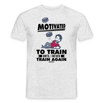 La motivation motive la carrière Cadeau positif - T-shirt homme - gris chiné - Devant - AI Model Male 178 dark (178cm)