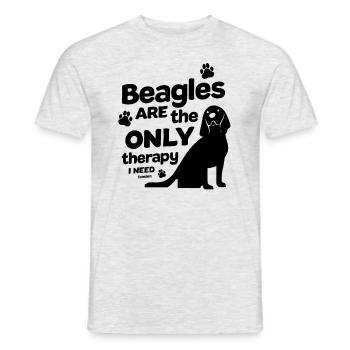 Amateurs de chiens Beagle - T-shirt homme - gris chiné - Devant - AI Model Male 178 dark (178cm)