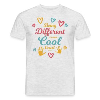 anders zu sein ist cool Autismus besonders - Männer T-Shirt - Grau meliert - Vorne - AI Model Male 178 dark (178cm)