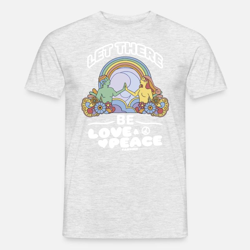 Frieden - Männer T-Shirt - Grau meliert