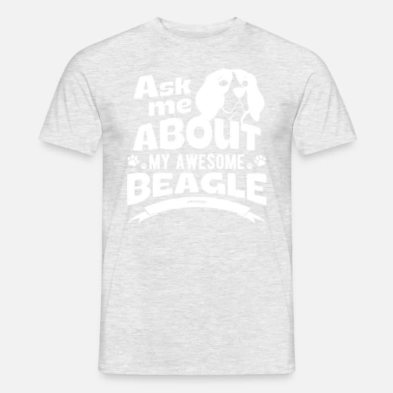 Beagle - Männer T-Shirt - Grau meliert