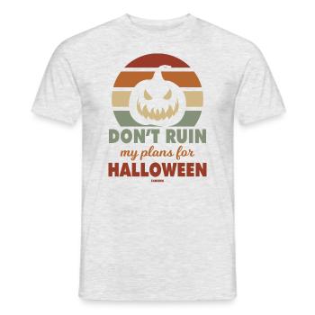 don't destroy my plans for Halloween - Men's T-Shirt - heather grey - Front - AI Model Male 178 dark (178cm)