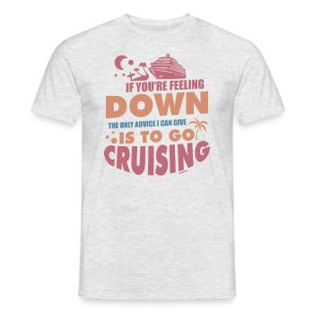 Motivation gute Laune Kreuzfahrt Schiff Geschenk - Männer T-Shirt - Grau meliert - Vorne - AI Model Male 178 dark (178cm)