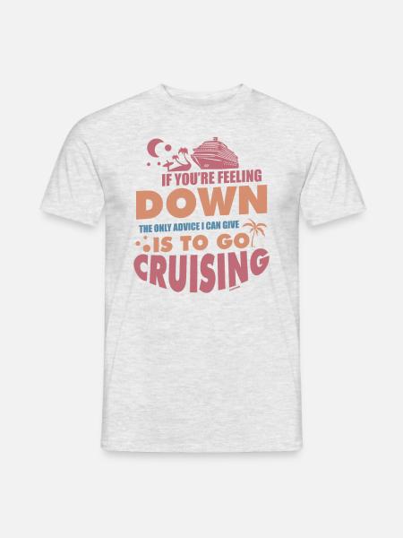 Motivation gute Laune Kreuzfahrt Schiff Geschenk - T-shirt herr - gråmelerad