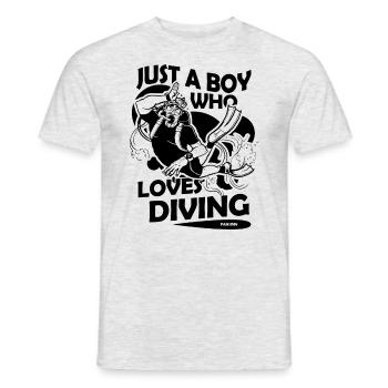 Dive - Men's T-Shirt - heather grey - Front - AI Model Male 178 dark (178cm)
