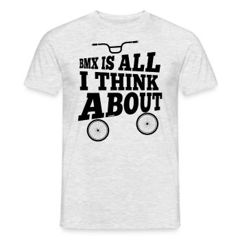 Idée cadeau pour un pilote de BMX - T-shirt homme - gris chiné - Devant - AI Model Male 178 dark (178cm)