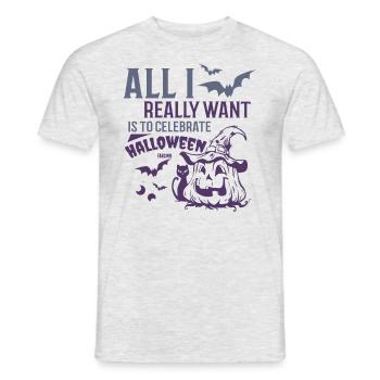 Je veux célébrer Halloween - T-shirt homme - gris chiné - Devant - AI Model Male 178 dark (178cm)