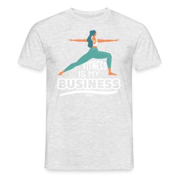 Yoga Fitness Trainer Mrs. Mother - Men's T-Shirt - heather grey - Front - AI Model Male 178 dark (178cm)