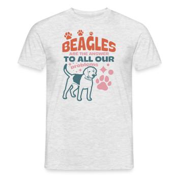 lustiger Beagle Spruch für Hundeliebhaber - Männer T-Shirt - Grau meliert - Vorne - AI Model Male 178 dark (178cm)