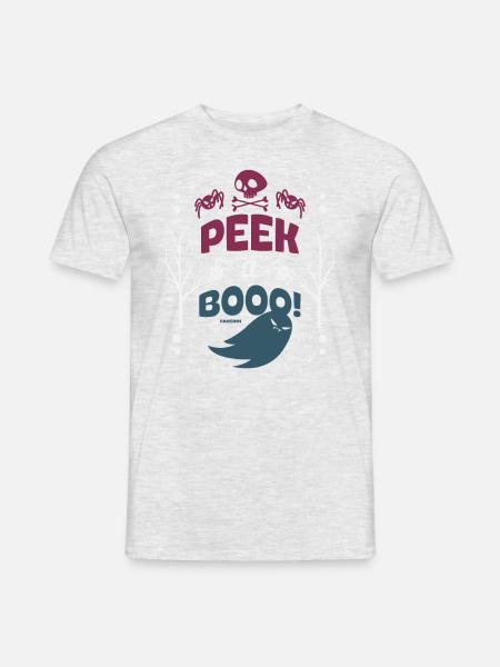 unheimlich Gespenst Halloween Geschenk - Männer T-Shirt - Grau meliert