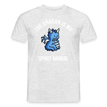 Le dragon est mon animal spirituel - T-shirt homme - gris chiné - Devant - AI Model Male 178 dark (178cm)