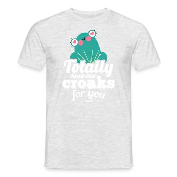J’adore les grenouilles - T-shirt homme - gris chiné - Devant - AI Model Male 178 dark (178cm)