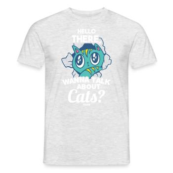 Katzenbaby Schwanger Mutter Bauch Geburt - Männer T-Shirt - Grau meliert - Vorne - AI Model Male 178 dark (178cm)